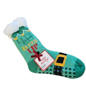 Festive Green Holiday Socks